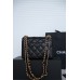 Chanel classic flap bag 20X10X15cm caviar