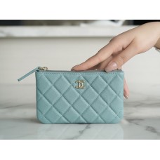 Chanel mini pouch 9.5×15×1cm Tiffany