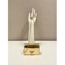 Prada 1MR024 gold bag 11.5x8cm