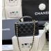 Chanel classic flap with top handle 12*20*8cm
