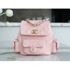 Chanel backpack pink 21.5*19.5*12cm