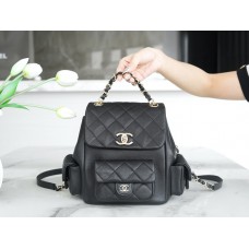 Chanel backpack black 21.5*19.5*12cm