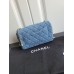 Chanel classic flap 20cm Denim gold ball