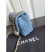 Chanel classic flap 20cm Denim gold ball