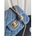 Chanel classic flap 18cm Denim gold ball