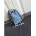 Chanel classic flap 18cm Denim gold ball