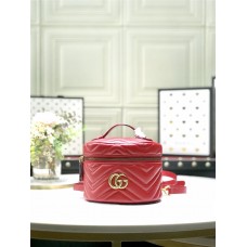 Gucci GG Marmont 17x12x16cm  Vanity Case Mini Matelasse Leather Backpack
