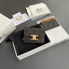 Celine wallet w10.5×9×3cm leather