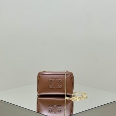 Celine  TRIOMPHE shell  16*11*8cm leather
