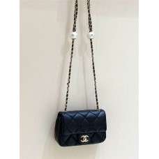 Chanel Mini flap bag, Lambskin, imitation pearls & gold metal AS4868 Size 11.5*17*5cm 2025 new 