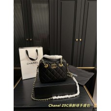 Chanel 25C bag 19x16cm bowling bag 2025 new 