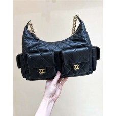 Chanel Cruise 2024/25 Maxi Hobo Bag AS5302 Size: 27*35*18cm 2025 new 