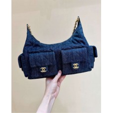 Chanel Cruise 2024/25 Maxi Hobo Bag AS5302 Size: 27*35*18cm 2025 new 