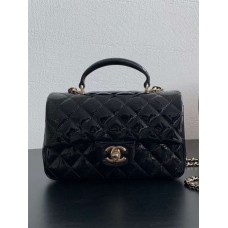 Chanel 24K classic flap patent leather 20*7*14cm 2025 new 