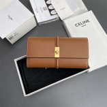 Celine TRIOMPHE 16 wallet long style leather box w10.2×h7.5×d2.5cm   2025 new 