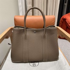 Hermes Garden Party  Garden party 36cm ck18/Etoupe Size：36cm*26cm*17cm Leather：vache country From France 2025 new 