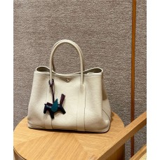 Hermes Garden party 30cm 10/Craie  30*21*13cm Leather：vache country  From France 2025 new 
