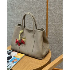 Hermes Garden party 30cm ck81/Gris tourtelle Size：36*26*17cm Leather：vache country From France 2025 new 