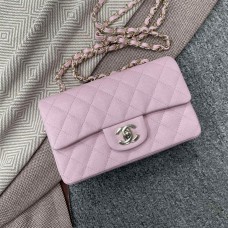 Chanel Classic Flap bag CF  20cm cf light pink little caviar leather light gold 2025 new 