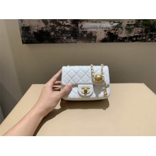 Chanel Classic Flap bag CF 17cm gold ball mini cf white  2025 new 