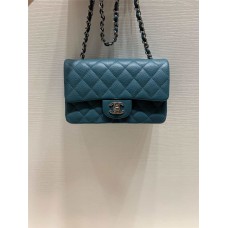 Chanel Classic Flap bag CF mini cf 20cm green small caviar shw  2025 new 