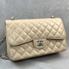 Chanel Classic Flap bag CF  30cm jumbo black small caviar chevron lghw  2025 new 
