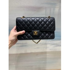 Chanel Classic Flap bag CF 22p camellia version small 35cm black lamskin  2025 new 