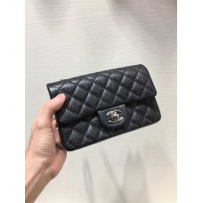 Chanel Classic Flap bag CF 20cm mini black caviar shw  2025 new 