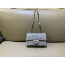 Chanel Classic Flap bag CF 20cm grey small caviar lghw  2025 new 