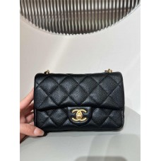 Chanel Classic Flap bag CF 23p new flap bag love ball black caviar  Heart-Shaped Adjustable Gold Bead, Original Medium-Grain Caviar Leather, Mini Size 12x19x8cm, Black Aged Gold Hardware 2025 new 