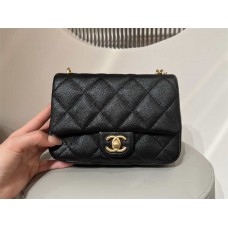 Chanel Classic Flap bag CF 23p new flap bag love ball black caviar  Heart-Shaped Adjustable Gold Bead, Original Medium-Grain Caviar Leather, Mini Size 20cm, Black Aged Gold Hardware 2025 new 