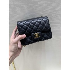 Chanel Classic Flap bag CF  17cm mini black caviar ghw  Original Caviar Leather, Square Chunky 17cm Caviar, Black with Gold Hardware 2025 new 