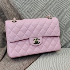 Chanel Classic Flap bag CF 1113A Light Pink with Small Bead Detail and Light Gold Hardware  2025 new 