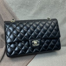 Chanel Classic Flap bag CF 1112A Black Lambskin with Light Gold Hardware 2025 new 