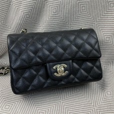 Chanel Classic Flap bag CF Quilted Black with Small Bead Detail and Light Gold Hardware 2025 new 