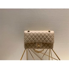 Chanel Classic Flap bag CF Original Water-Dyed Lambskin, "Classic Color Beige Apricot Often Out of Stock at Boutiques" 2025 new 