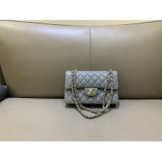 Chanel Classic Flap bag CF Small 23cm Original Grain Caviar Leather, Grey 2025 new 