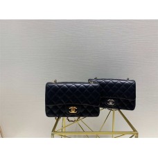 Chanel Classic Flap bag CF Original Water-Dyed Lambskin, Mini 20cm Black with Gold Hardware 2025 new 