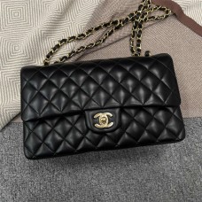 Chanel Classic Flap bag CF 1112 25cm Classic Flap, Black Lambskin with Gold Hardware 2025 new 
