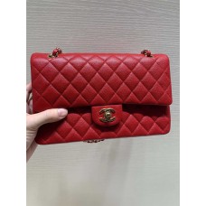 Chanel Classic Flap bag CF 25cm medium cf red small caviar lghw  2025 new 