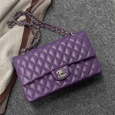 Chanel Classic Flap bag CF 1112 Purple Lambskin with Light Gold Hardware 2025 new 