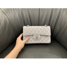 Chanel Classic Flap bag CF Original Water-Dyed Lambskin, Small 23cm, Grey with Silver Hardware 2025 new 