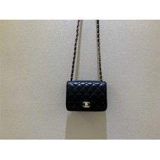 Chanel Classic Flap bag CF Original Water-Dyed Lambskin, Square Chunky 17cm Black with Light Gold Hardware 2025 new 