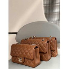 Chanel Classic Flap bag CF Classic Flap in Latest Caramel with Light Gold Hardware 2025 new 