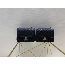 Chanel Classic Flap bag CF Original Caviar Leather, Square Chunky 17cm Caviar, Black with Silver Hardware 2025 new 