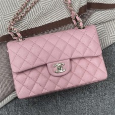Chanel Classic Flap bag CF 1113A 23cm Classic Flap, Pink with Small Bead Detail and Light Gold Hardware 2025 new 