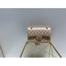 Chanel Classic Flap bag CF Small 23cm Classic Flap, Classic Best-Selling Color Beige Apricot with Gold Hardware 2025 new 