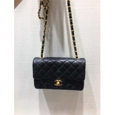Chanel Classic Flap bag CF Original Caviar Leather, Mini 20cm Black with Gold Hardware 2025 new 