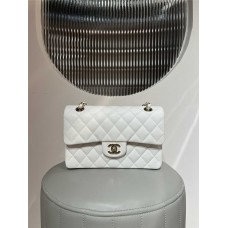 Chanel Classic Flap bag CF  20cm cf pearl white little caviar leather shw 2025 new 