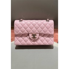 Chanel Classic Flap bag CF CF Small 23cm, Latest Pink with Light Gold Hardware 2025 new 